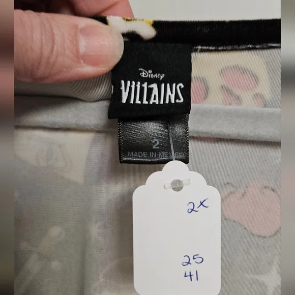 Disney Black Long-Sleeve Wrap Dress with Red & Gold Motif - Picture 3 of 4